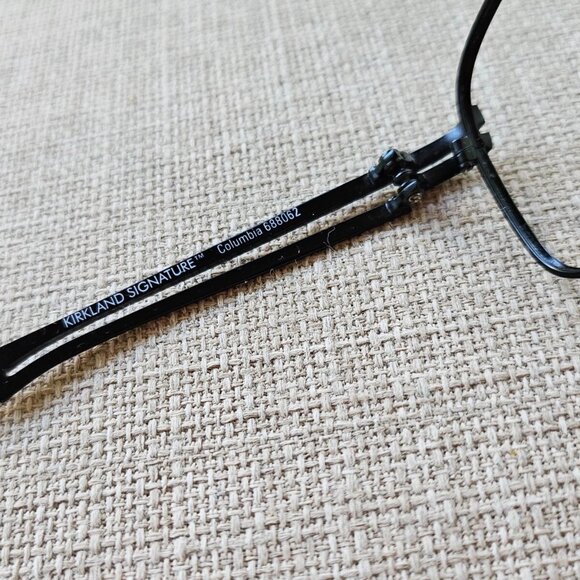 Kirkland Signature Men Eyeglasses Frame Columbia Black Matte Glasses Made Italy - Picture 10 of 13